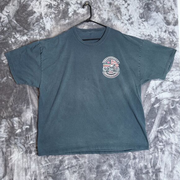 Fayetteville Motorcycle Rally Black Short Sleeve Double Sided T-Shirt Size Large - Picture 1 of 7